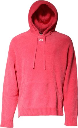 Dolce & Gabbana Red Cotton Knit Hooded Men Pullover Mens Sweater