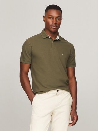 Tommy Hilfiger Mens Regular Fit Stretch Tommy Polo - Green - XS