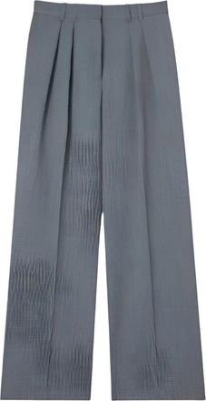 R&oacute;he Wijde pijp broek Donkergrijs Melange - Dames - Wijde Broeken - Grijs - M - Wol - Broeken