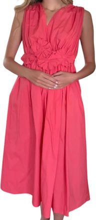 Lucy Paris Ilona Maxi Dress In Coral