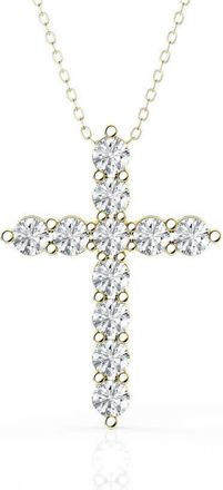 Grown Brilliance 2 Carat Lab Grown Diamond Cross Pendant Necklace