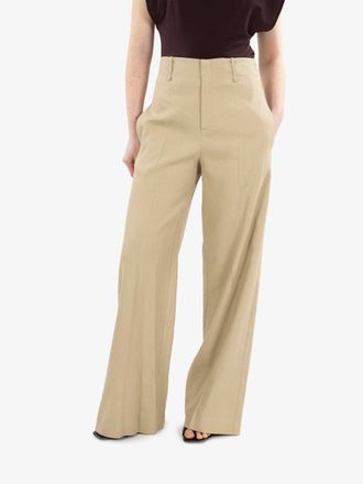 Alysi Pantaloni wide leg kaki