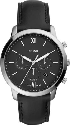 Fossil Accessoires, Heren, Grijs, ONE Size, Leer, Neutra Chronograph