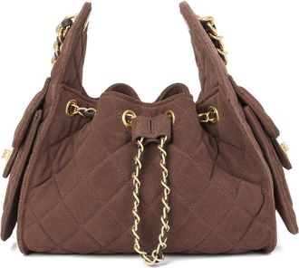 Tiffany & Fred Soft Quilted Suede Shoulder Bag