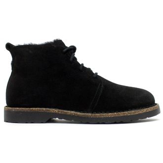 Birkenstock Uppsala Mid Shearling Suede Leather Unisex Ankle Boots - Black - Size:UK 5.5