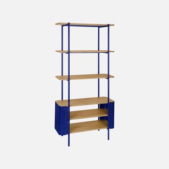 Sweeek Estanter&iacute;a De Metal Curvado Y Madera, 6 Niveles