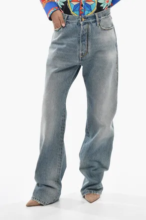 Darkpark Jeans NAOMI Regular Fit con Bande in Strass Laterali 22cm Darkpark