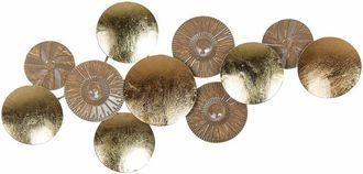 Beliani Beliani - Decorazione murale moderna murale in ferro fatta a mano oro e marrone 98 x 45 cm Thallium