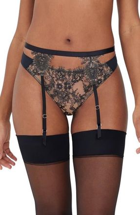 Skarlett Blue Entice Garter Belt in Black/nylon at Nordstrom, Size X-Small