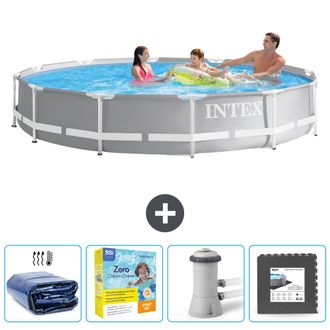 Intex Piscina Prism Frame Redonda - 366x76 Cm - 7-piezas Scb10