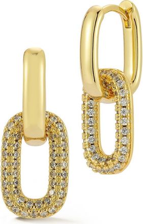 Glaze Jewelry Pav&eacute; Chain Link Drop Earrings in Gold at Nordstrom Rack