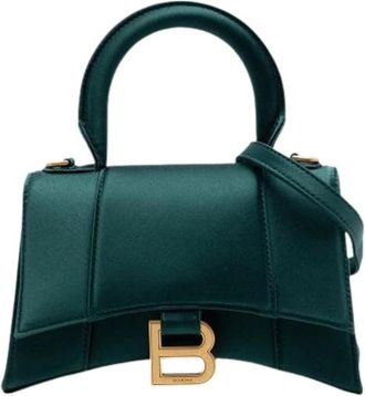 Balenciaga Pre-owned Hourglass - Dames - Vintage Handtas - Groen - ONE Size - Satijn - Vintage