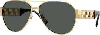 Versace Mens Black Aviator Sunglasses VE2289 100287