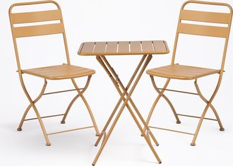 Sklum Sklum - Set De Mesa Plegable (60x60 Cm) Y 2 Sillas Plegables Janti
