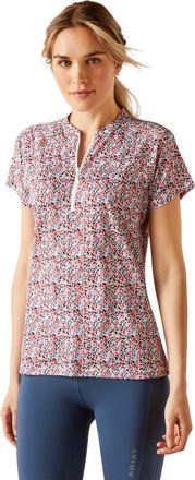 Ariat Womens Labyrinth 1/4 Zip Baselayer Top in Foliole, Size X-Small, by Ariat