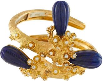 David Webb 18K Lapis Lazuli Bracelet (Authentic Pre-Loved)