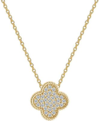 Gabi Rielle 14K Over Silver Cz Sparkling Necklace