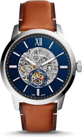 Fossil Townsman Automatic Skeleton Blue Dial Mens Watch ME3154