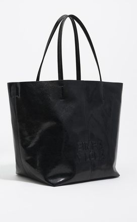 Bimba & Lola Large Leather Shopper Bag in Black at Nordstrom