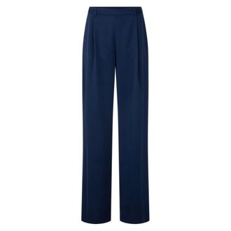 Marc Cain Wedi Broek - Dames - Broeken - Blauw - Maat: L Satijn