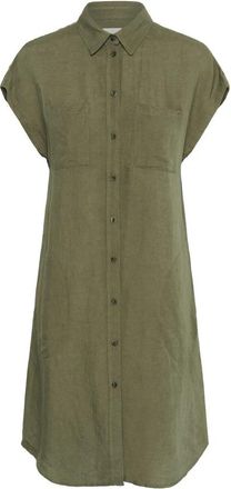 Part Two Ellenapw Jurk - Dames - Shirt Kleedjes - Groen - S - Linnen - Kleedjes