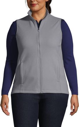 Lands End Thermacheck 100 Fleece Vest in Harbor Gray at Nordstrom, Size 1X