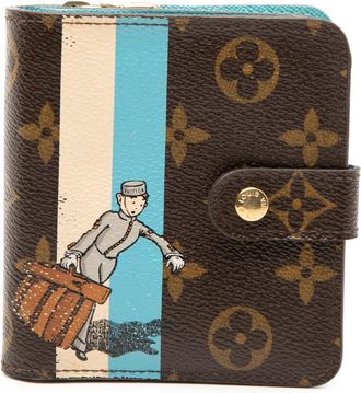 Louis Vuitton Coated Canvas Monogram Groom Compact Zippy Wallet