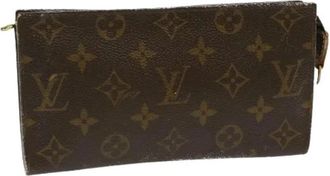Louis Vuitton Pre-owned Clutches, female, Brown, Size: ONE SIZE Pre-owned Vintage Monogram Accessory Pouch