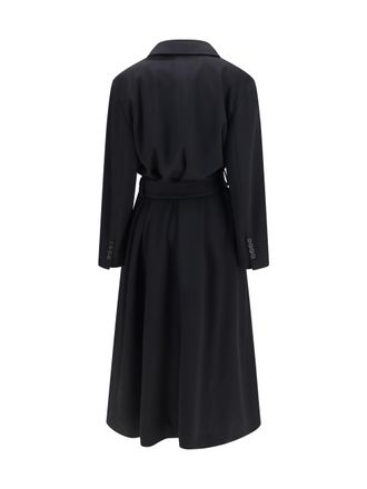 Dolce & Gabbana Virgin Wool Fleece Coat - Black