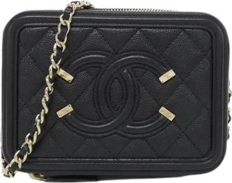 Chanel Pre-owned Grained Calf Shoulder Bag - Dames - Vintage Schoudertas - Zwart - ONE Size - Leer - Vintage