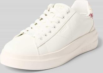 Guess Sneaker aus Leder-Textil-Mix Modell ELBINA11 in Weiss, Gr&ouml;&szlig;e 36