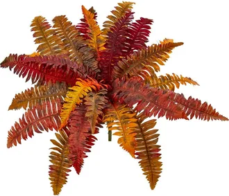 Nearly Natural 20-in Autumn Boston Fern Artificial Plant in Orange at Nordstrom