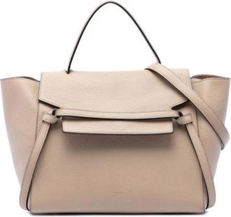 Celine Vintage, unisex, Beige, ONE Size, Leer, Pre-owned Mini Belt Satchel