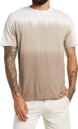 Coastaoro Ahoras Short Sleeve Dip Dye Crew Neck Shirt in Sand at Nordstrom Rack, Size Xx-Large