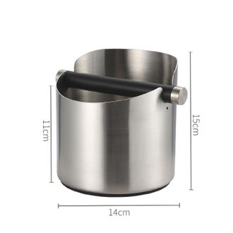 OEM Bote Para Caf&eacute; Espresso, Bote De Acero Inoxidable Para Molinillo De Caf&eacute;, Con Barra De Presi&oacute;n Extra&iacute;ble, Color Acero Inoxidable Grande