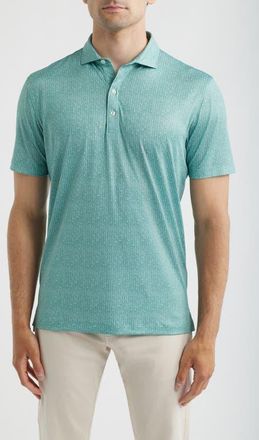 Johnnie-O Bars Open Performance Jersey Polo in Sublime at Nordstrom, Size Xx-Large