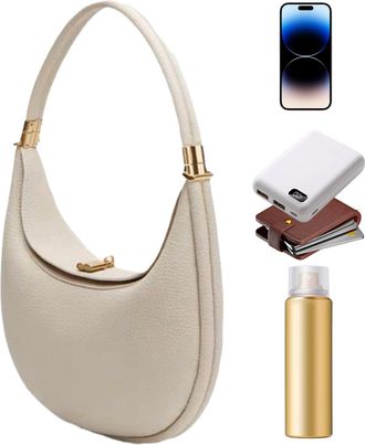 Generic Crescent Shoulder Handbags - Mini PU Leather Purses, Chic Tote Designs, Softs Texture Bag | Moderns Crescent Style Handbag for Women Holiday Traveles 