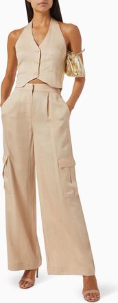 Minkpink Fabella Cargo Pant In Beige