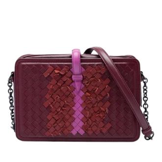 Bottega Veneta Borsa a spalla intrecciata con frange Pre-owned - - Pre-owned - Donna - Viola - ONE SIZE