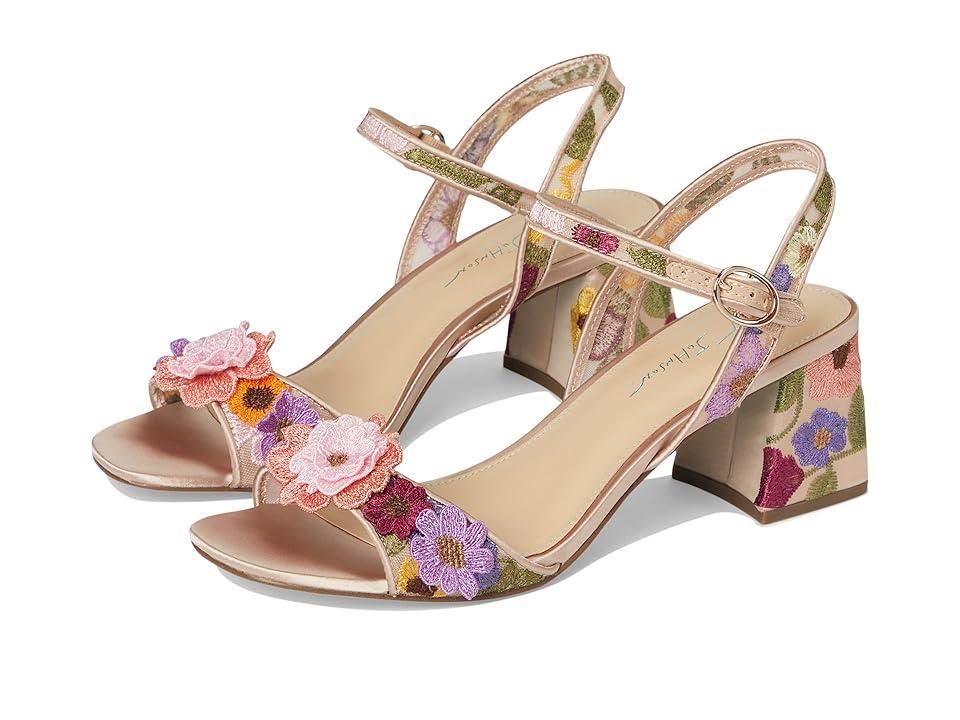 women's kirra floral beaded platform dress sandals AZALEA WANG CORRA LIME FLORAL EMBELLISHED CHUNKY PLATFORM SANDAL – AKIRA main image 0