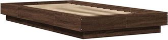 vidaXL Vidaxl - Estructura De Cama Madera De Ingenier&iacute;a Roble Marr&oacute;n 90x200 Cm