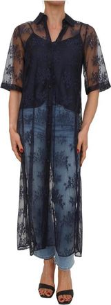 Marella Coordinato in jersey - Dames - Shirt Kleedjes - Blauw - S - Polyester - Kleedjes