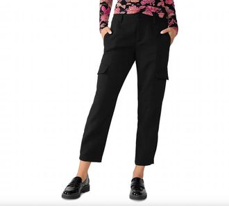 Sanctuary Polished Slim-Leg Cargo Pants In Black
