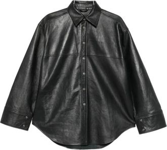 Haikure Leren kledingstuk Haikure - Dames - Overhemden - Zwart - S - Leer - Overhemden
