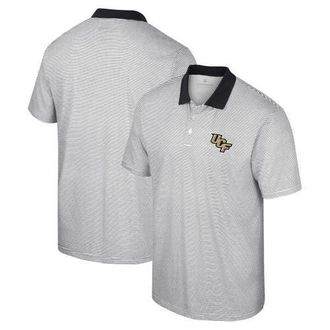 Colosseum Mens Colosseum White/Black UCF Knights Print Stripe Polo at Nordstrom, Size Xxx-Large