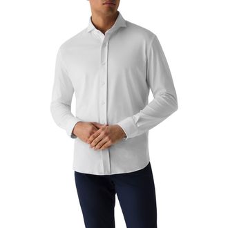 Greyson Omaha Brrr&deg; Performance Knit Button-Up Shirt in Arctic at Nordstrom, Size Xx-Large