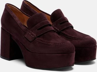 Gianvito Rossi Mocasines con plataforma Jenna de ante