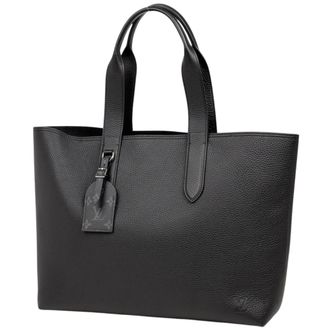 Louis Vuitton Black Noir Leather Tote Bag (Pre-Owned)