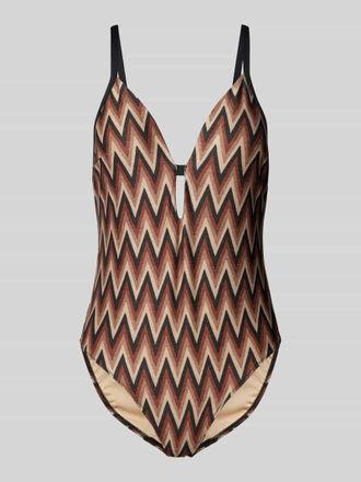 Marie Jo Marie Jo Badeanzug mit grafischem Muster Modell ANA in Mittelbraun, Gr&ouml;&szlig;e M