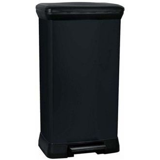 Curver Curver - Deco bin 50L Cestino per pedali, 39 x 29 x 73 cm, nero (187178)